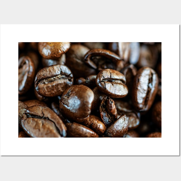 Coffee beans close up Wall Art by StefanAlfonso